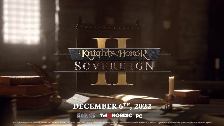 มาเริ่มชิงบัลลังก์ของคุณได้แล้ววันนี้: เกมกลยุทธ์สุดยิ่งใหญ่ Knights of Honor II: Sovereign วางจำหน่ายแล้ววันนี้