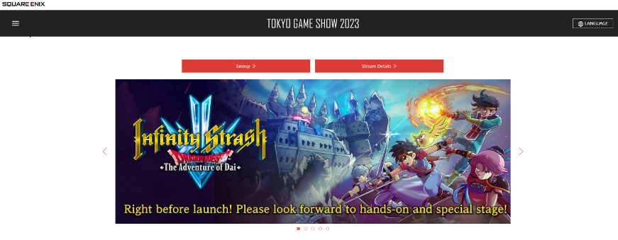 SQUARE ENIX เปิดเว็บไซต์พิเศษสำหรับ TOKYO GAME SHOW 2023
