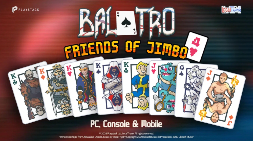 Assassin’s Creed ร่วมกับ Balatro ใน Friends Of Jimbo 4 มาให้เล่นแล้ววันนี้