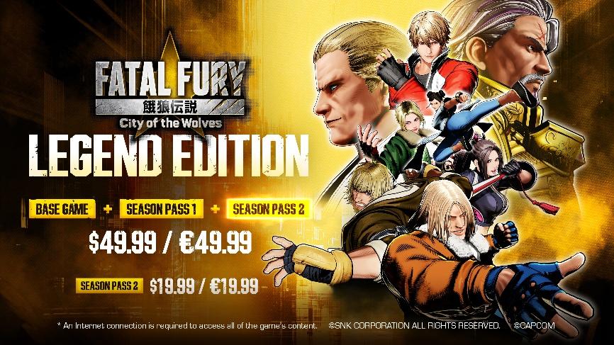 เผยโฉมบันเดิ้ลใหม่ FATAL FURY: City of the Wolves Legend Edition พร้อมซีซันพาสทั้งสองชุดและเกมหลัก
