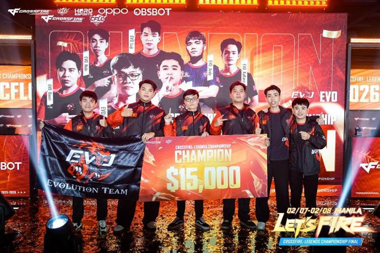 Evolution Team (EVO) คว้าแชมป์สมัยแรกศึก CrossFire: Legends Championship เอเชียตะวันออกเฉียงใต้ 
