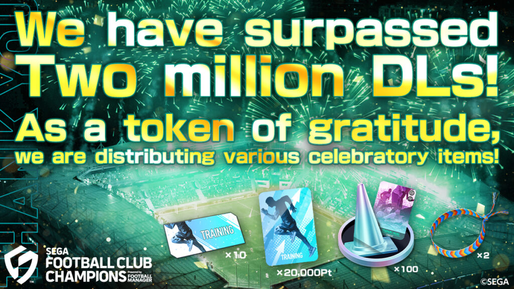 SEGA FOOTBALL CLUB CHAMPIONS 2026 มียอดดาวน์โหลดทะลุ 2 ล้าน