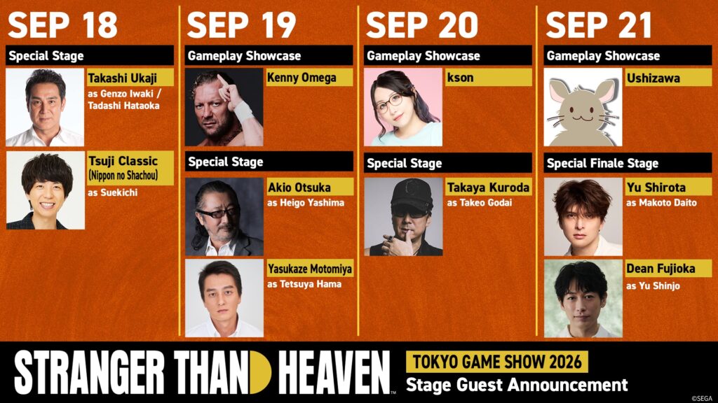 STRANGER THAN HEAVEN เผยไลน์อัปแขกรับเชิญบนเวทีงาน Tokyo Game Show 2026