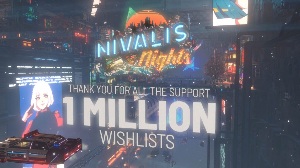 Nivalis Nights เกมจำลองชีวิตไซเบอร์พังก์สุดระยิบระยับ ประกาศความสำเร็จยอด Wishlist ทะลุ 1 ล้าน