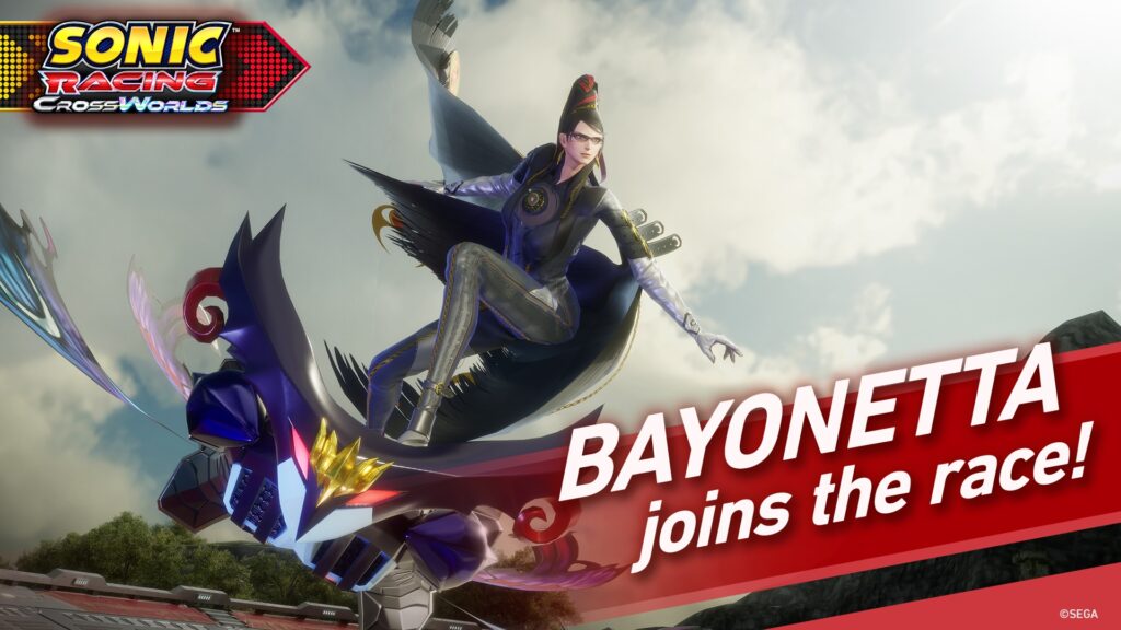 Bayonetta เตรียมตบเท้าเข้าสู่สนามซิ่ง Sonic Racing: CrossWorlds