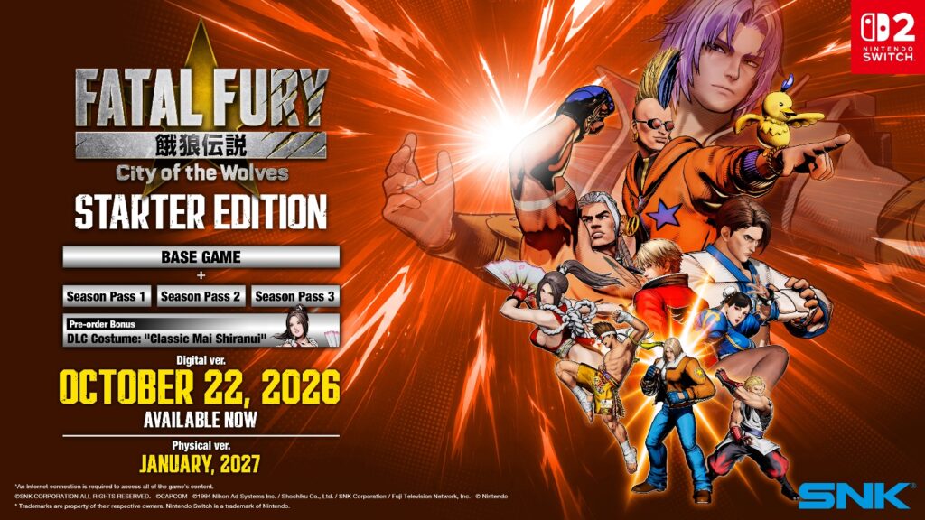 FATAL FURY: City of the Wolves วางจำหน่ายแล้วบน Nintendo Switch 2 